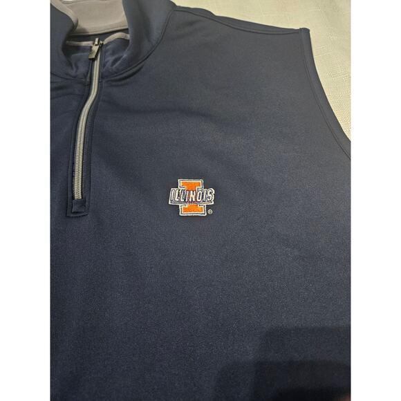 Antigua QTR Zip Mens Vest Illinois XXL in Blue - Picture 3 of 5